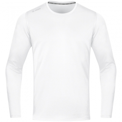 JAKO Sport-Langarmshirt Run 2.0 (100% Polyester, atmungsaktiv) weiss Jungen